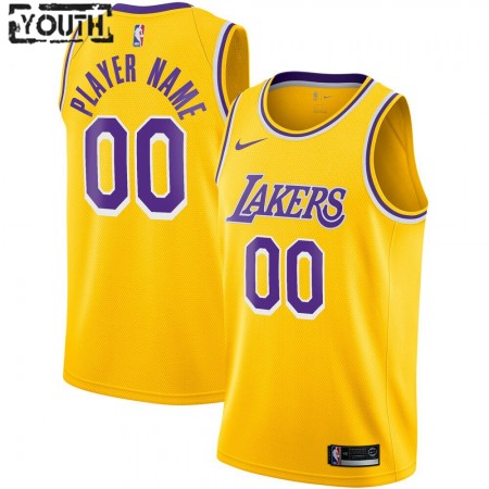Kinder NBA Los Angeles Lakers Trikot Benutzerdefinierte Nike 2020-2021 Icon Edition Swingman